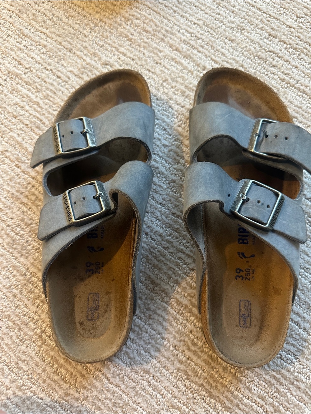 Birkenstock leather size 39 double strap sandals